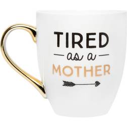 Pearhead Tired as a Mother Ceramic drinkware White 16oz Cup