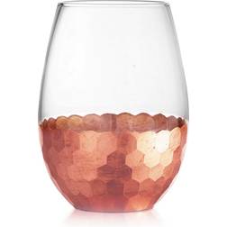 Fitz and Floyd Daphne Stemless Wine In Copper (Set Of 4) Copper Stemless Wine Glass