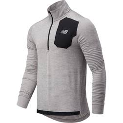 New Balance Heat Grid Half Zip Top Men - Athletic Grey