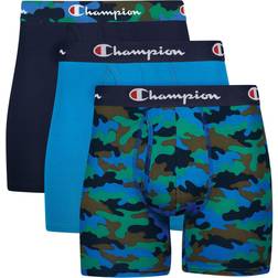 Champion Men's 3-Pack Total Support Lightweight Stretch boxer Brief, XL, Multicolor