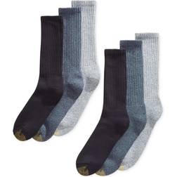 Gold Toe Men's 6-Pack Athletic Crew Extended Socks