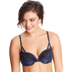 Maidenform Push Up & In Underwire Bra Navy/Black Women's Navy/Black