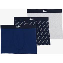 Lacoste Men Pack Cotton Stretch Print Boxer Briefs Chine