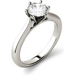 Charles & Colvard Created Moissanite Ring - Silver/Diamond