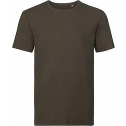 Russell Mens Organic Short-Sleeved T-Shirt (3XL) (Natural)