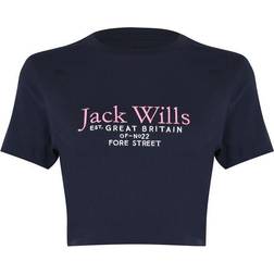 Jack Wills Eccleston Crop T-shirt - Navy