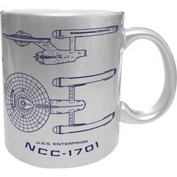 Star Trek Enterprise white blue Cup