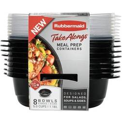 Rubbermaid Take Alongs 5 Black and Lid 8 pk Kitchenware