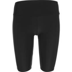 Urban Classics Women's Ladies High Waist Shiny Rib Cycle Shorts Yoga, Black