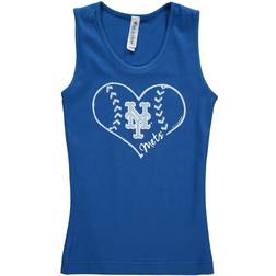 Soft As A Grape Girls Youth Royal New York Mets Cotton Tank Top