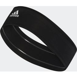 adidas Alphaskin 2.0 Elastic Headband, Black/White, One