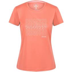 Regatta Womens/Ladies Fingal VI Text T-Shirt (Fusion Coral)