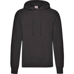 Fruit of the Loom Unisex Adults Classic Hooded Sweatshirt (3XL) (Black)