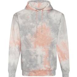 Awdis Unisex Adult Tie Dye Hoodie (Grey/Pink Marble)