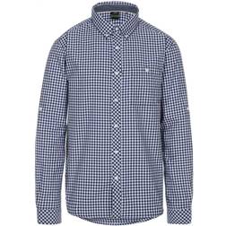 Trespass Mens Yafforth Cotton Shirt (Blue Check)