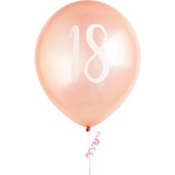 Club Green 5 Rose Gold Number 18 Balloons, 2 x 13.7 cm