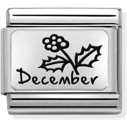 Nomination Classic December Holly Flower Charm