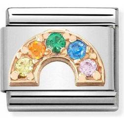 Nomination Classic Rose Rainbow with CZ Charm