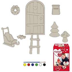 Det Gamle Apotek Santa Door Paint Yourself Decoration 15.5cm