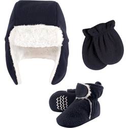 Hudson Trapper Hat, Mitten and Bootie Set - Navy (10159353)