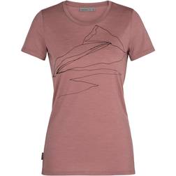 Icebreaker Women's Merino Tech Lite Low Crew T-shirt - Spector Sunrise/Suede