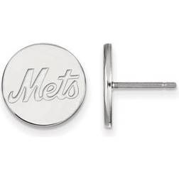 LogoArt New York Mets Post Earrings - Silver