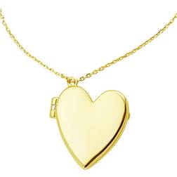 Adornia 14K Plated Heart Locket Necklace