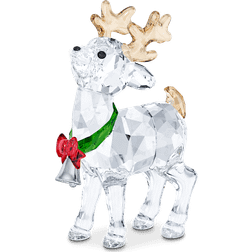 Swarovski Crystal Reindeer, Clear Crystal with features of Coloured Crystal, from the Joyful Ornaments Collection Figurine