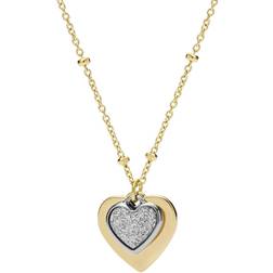 Fossil Sutton Mommy and Me Heart Pendant Necklace - Gold/Silver