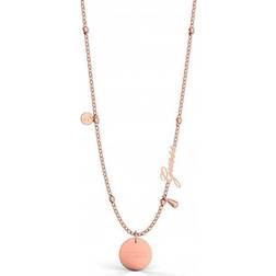 Guess Chain Logo Necklace - Rose Gold