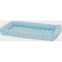 Midwest Quiet Time Fashion Plush Bolster Dog Crate Mat Powder Blue