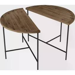 Lavish Home Half Moon Coffee Table 60.3cm 2pcs