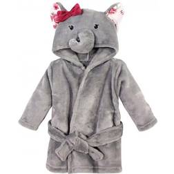 Hudson Soft Plush Animal Face Bathrobe - Gray Rose Elephant