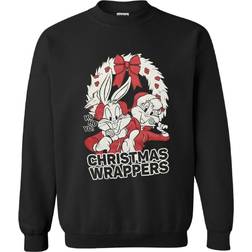 Warner Bros Men's Bugs Bunny Christmas Jumper - Black