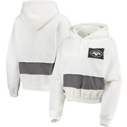 Refried Apparel Women's New York Jets Crop Pullover Hoodie