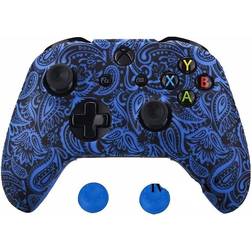 Slowmoose Xbox One X/S Water Protector Controller Skin - Blue Leaves