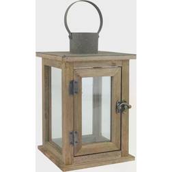 Stonebriar Rustic Wooden Candle Holder Lantern Lantern 28cm