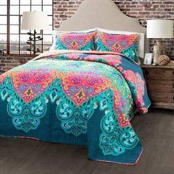 Lush Decor Boho Chic Quilts Turquoise, Blue (233.68x223.52cm)