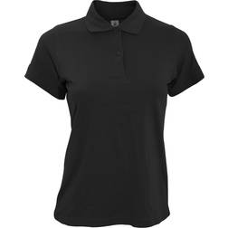 B&C Collection Women's Safran Pure Short-Sleeved Pique Polo Shirt - Black