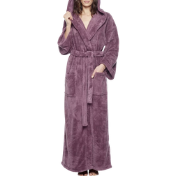 Arus Premium Fleece Full Length Bathrobe - Plum