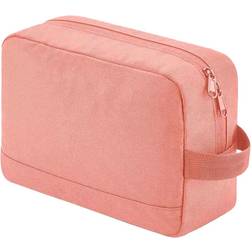 BagBase Unisex Adult Essentials Recycled Toiletry Bag (One Size) (Blush Pink)