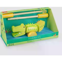 Orange Tree Toys Crocodile Push Along Wooden Toy