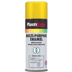 Plasti-Kote Multi Purpose Enamel Spray Paint Gloss Yellow 400ml
