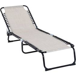 OutSunny Folding Lounge Cream