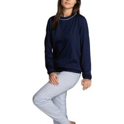 Calida Women's Sweet Dreams Pyjama Set, (Peacoat 488) (Size: Small)