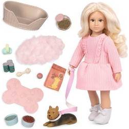 Lori LO31206Z Mini Doll & Dog 6-inch Doll with Yorkie Pup Toys & Accessories – Dafina's Pet Play Set – Playset for Kids – 3 Years