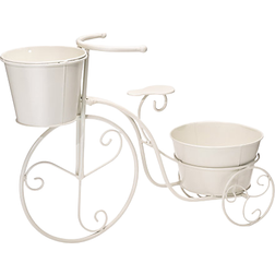 GlitzHome Iron Bicycle Planter Stand 17.145x54.61x38.1cm