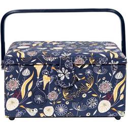 The Works Enchanted Park Sewing Box Navy Blue/Yellow/White