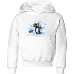 Star Wars AT-AT Reindeer Kid'sChristmas Hoodie-White