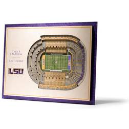 YouTheFan LSU Tigers 5-Layer StadiumViews 3D Wall Art